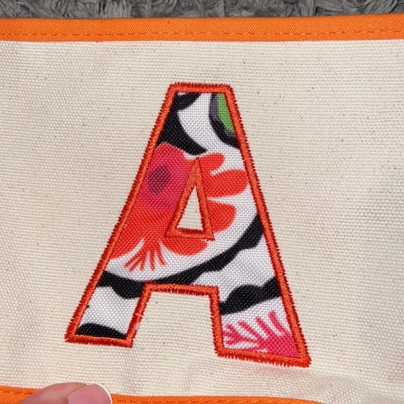 “A” Initial Cosmetic Bag - Picture 3 of 7